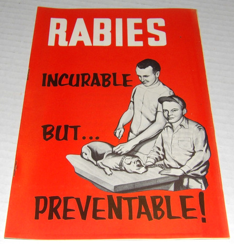 Vtg Rabies Booklet Vaccinate Your Dog Veterinary Medical Pamphlet Veterinarian