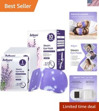 Steam Eye Mask, 10 Packs Heated Eye Mask, Self Heating Disposable SPA Warm Co...