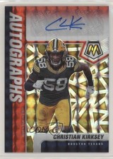 2021 Panini Mosaic Choice Fusion Red & Yellow Prizm Christian Kirksey Auto 00a0