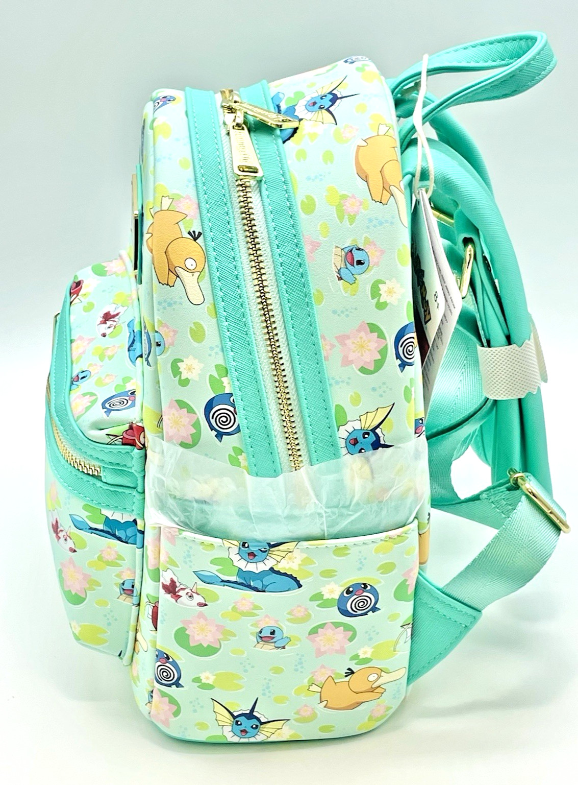 Loungefly x Pokémon Water Type Lily Pad All Over AOP Print Mini Backpack NWT image 4