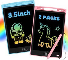 2 Pack LCD Writing Tablet for Kids, Erasable and Reusable Toddler Doodle Board i
