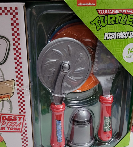 2022 Teenage Mutant Ninja Turtles PIZZA PARTY SET 14 Pieces Pizza Box Included - Picture 3 of 6