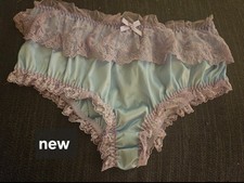 New Blue Panties With Purple Lace Extra Large