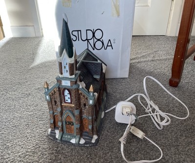 Weihnachtsdorf Kirchenbeleuchtung selten Vintage Studio Nova