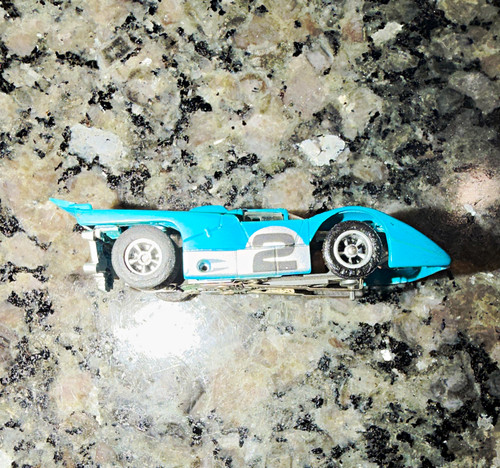 AFX Gulf Porsche 917 HO Scale Slot Car #2 Blue/White Vintage 1970