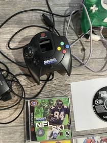 Sega Dreamcast Sports Edition Console Black With Game Lot Extra Controller VMU