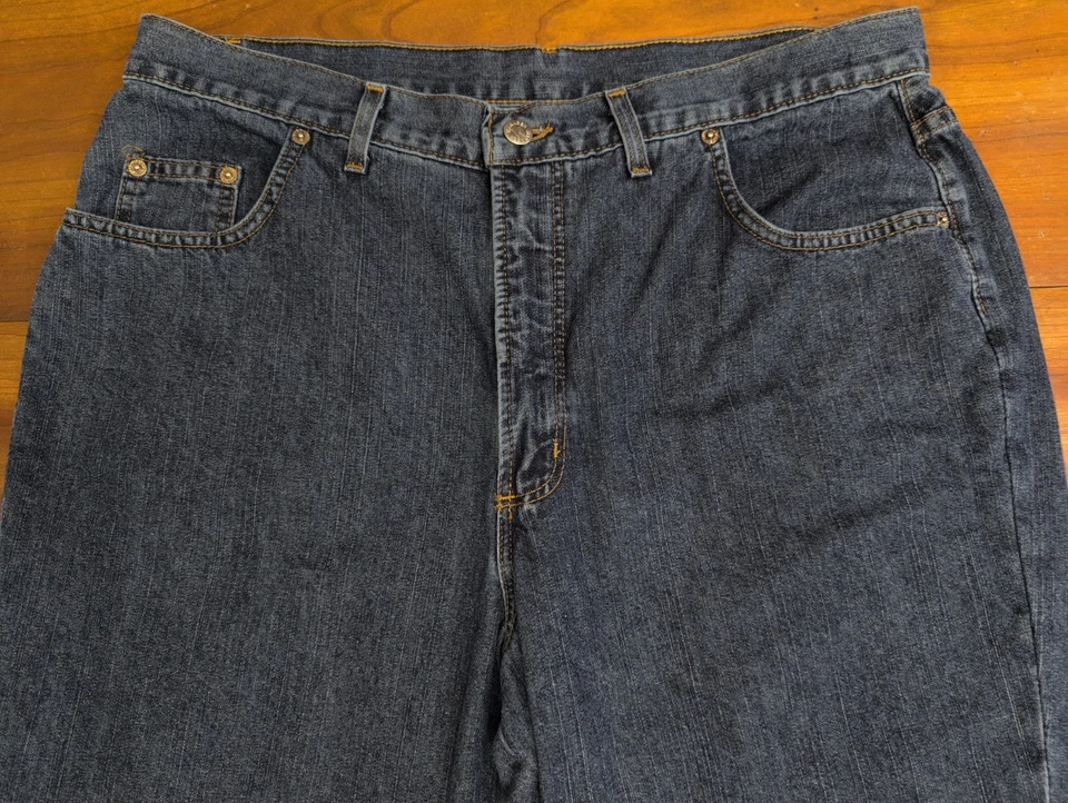 Pantalones de mezclilla para mujer Manager vintage de terciopelo a rayas de tigre 18 informales (36x27) Foto 3 de 4