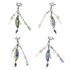 Unique Fish Theme Keychain for Backpacks or Keys Decorative Keyring Accessories
