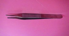 4 3/4" Medical Forceps Straight Surgical Tweezers 5/8" Serrated Tip Stainless