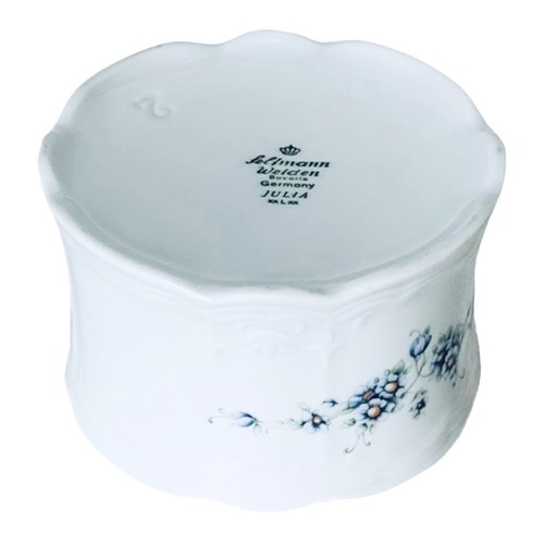 Seltmann Weiden SLT207 Julia Blue Daisy Tendril Floral Sugar Bowl & Lid NEW - Picture 7 of 8
