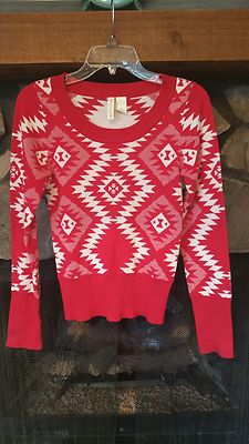 Women's Sweater Size Small Red and White Cute Very Nice Red Camel Brand