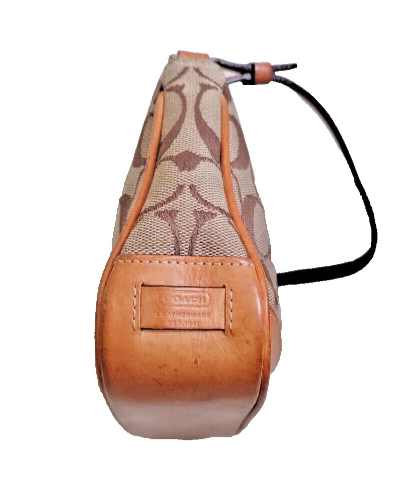 Coach Signature Leather Jacquard/Canvas Demi Khaki and Brown