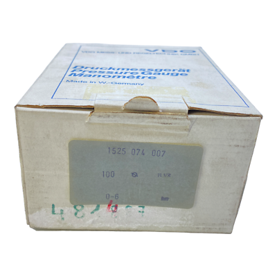 #ad VDO 1525074007 Pressure Gauge 6 Bar For Industrial Use Pressure Gauge Industry $87.16