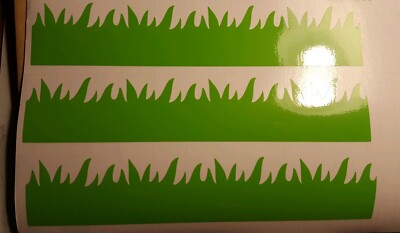 VIVARIUM AQUARIUM GRAS AUFKLEBER STICKER AQUATICS LIMETTENGRÜN 210MM x3 MITMACHEN! GRN
