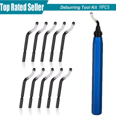 Expert Deburring Tool +10 High-Speed Steel Spare Blades Set Metal Plastic Deburr