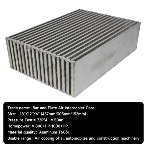 Universal Performance DIY Bar and Plate Intercooler Core 457 x 305 x 152 mm - Picture 8 of 10