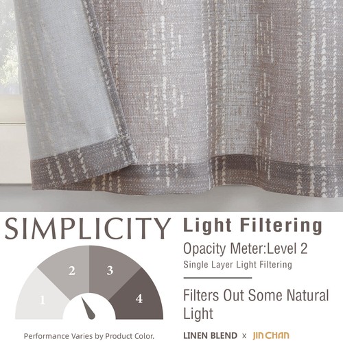 Linen Tier Curtains Bohemian Cafe Curtains Geometric Striped Farmhouse Curtain - Bild 16 von 44