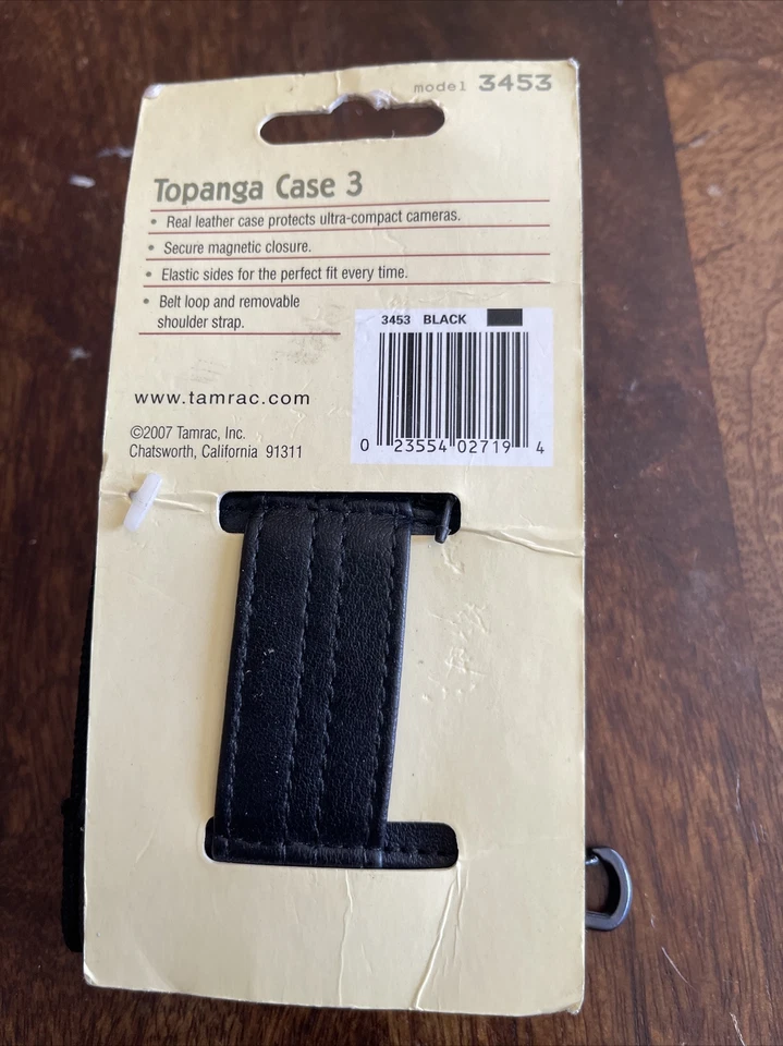 Tamrac Topanga 3 Compact Black Leather Camera Case  (3453) UK Stock - Image 3 of 3