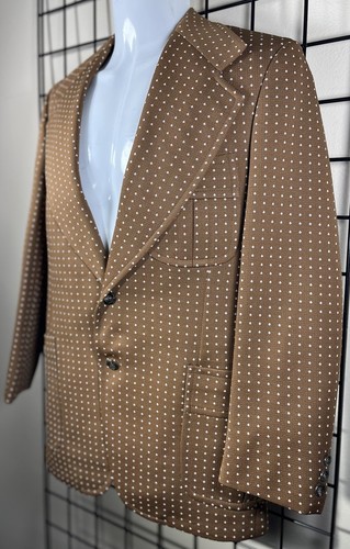 70s Jacket Blazer Disco Mod Brown Size M Earl of Lichfield - Picture 2 of 7