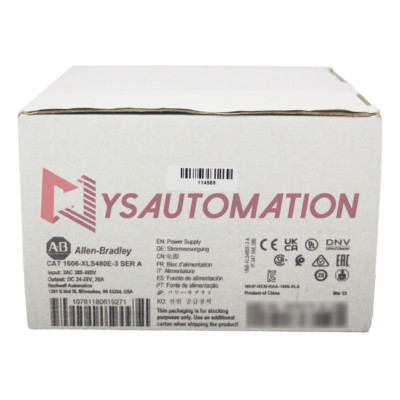 YG Allen-Bradley1606-XLS480E-3 Power Supply,480 W, 24V DC,Performance Family.