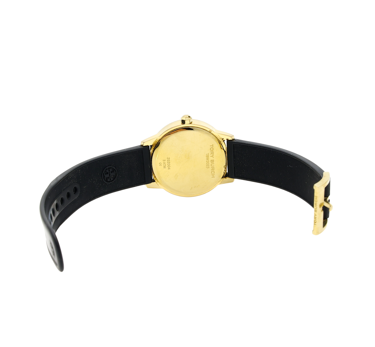 人気商品!Tory Burch Gigi Watch Black Silicone/Gold-Tone Tory Burch 1095 Womens Black/Gold Gigi Silicone Watch 36 mm
