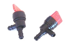 2 GOLIATH INDUSTRIAL 1/4" ANGLED IN LINE FUEL PETCOCK SHUT OFF SWITCH GAS FS14A