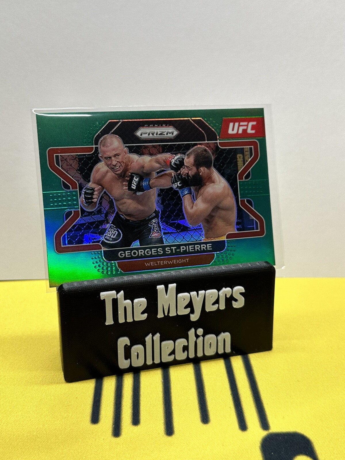 2022 Panini Prizm UFC George St-Pierre Green Prizm Welterweight #61 Canadian 🐐