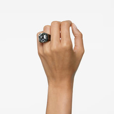Image of SWAROVSKI BNIB Numina ring Octagon cut, Black Size 55 & Gift Bag £195
