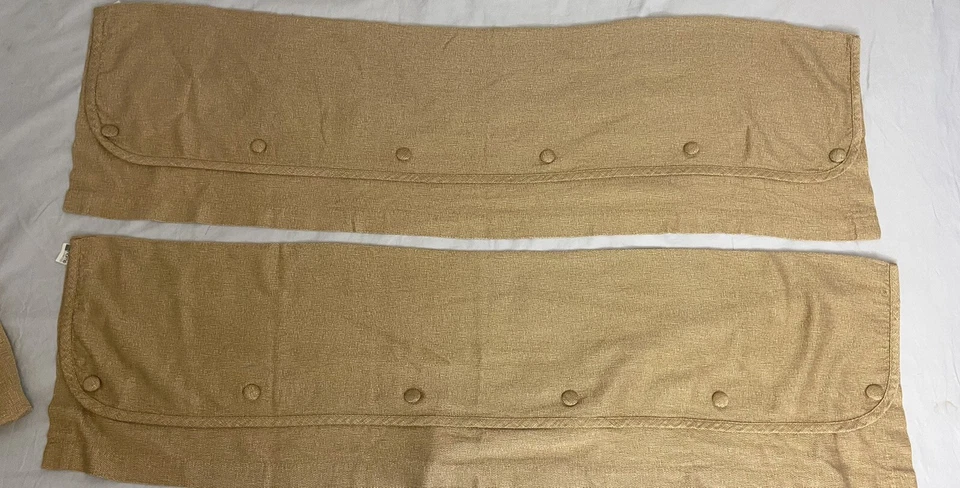 Золотисто-желтые портьеры JC Penney Home Collection 2 панели 2 завязки 2 балдахина - Изображение 4 из 4