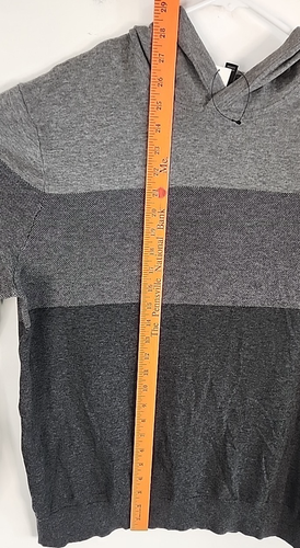 Sudadera con Capucha Banana Republic Para Hombres Gris Bloques de Color, Talla XL, Precio de venta sugerido por el fabricante $65 - Imagen 5 de 10