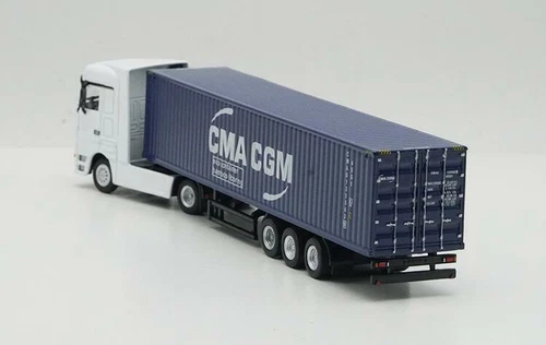 New 1/87 Benz Container truck Trailer Diecast Model Car Toys Gift Display - Picture 10 of 27