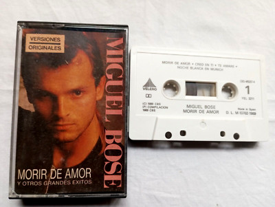 MIGUEL BOSE-CINTA CASETE-MORIR DE AMOR-CREO EN TI-TE AMARE-