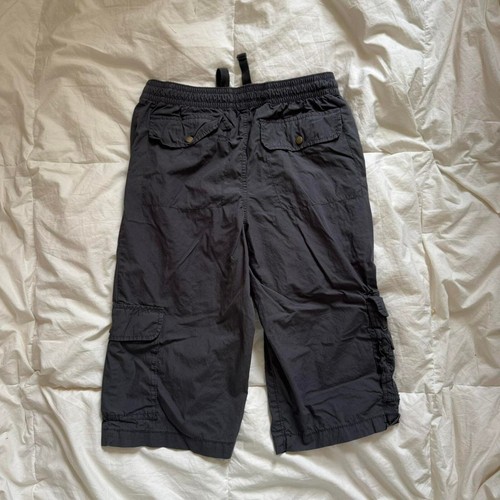Old navy girls xxl 18 Y2k grey wide leg cargo pants 100% cotton gorpcore - Picture 6 of 8