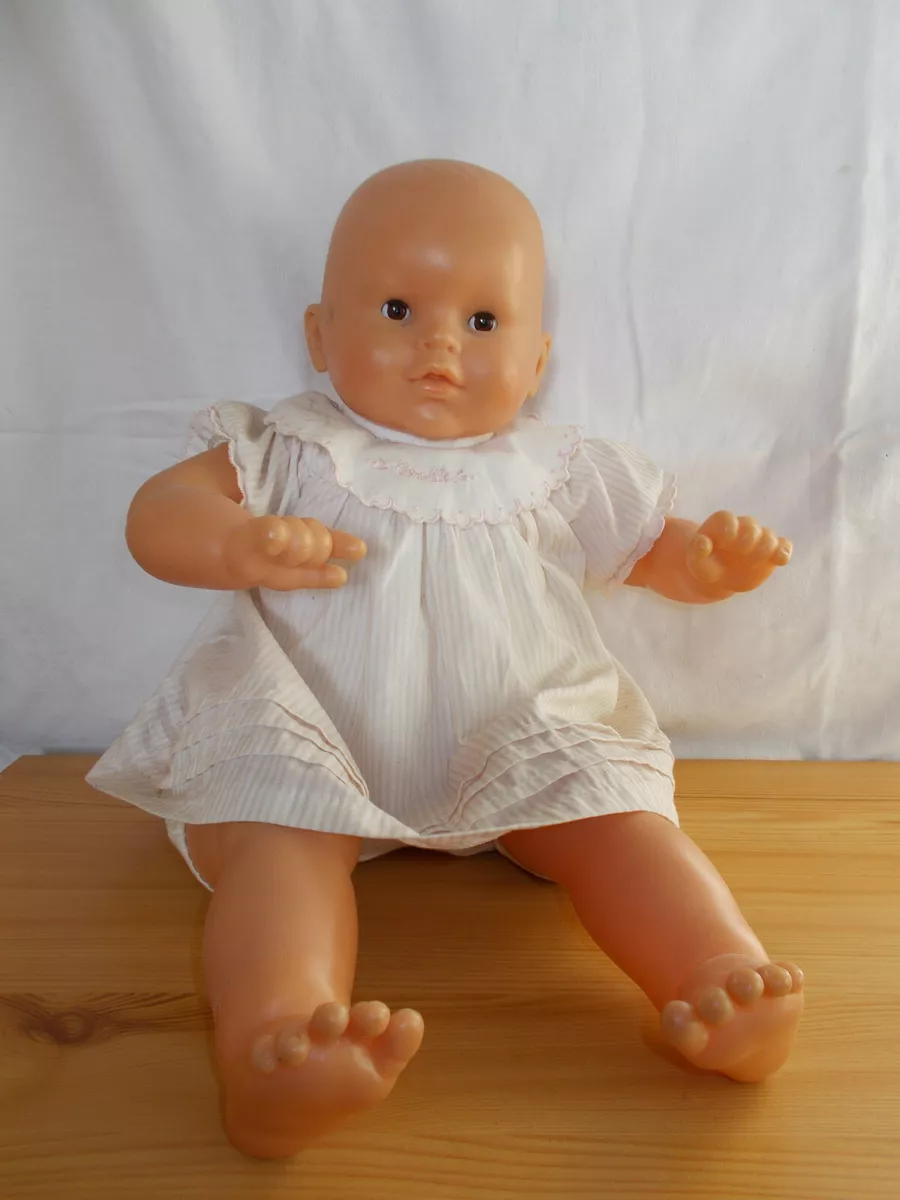 Vintage COROLLE 2000 Bald Baby Doll 52cm Pink Dress