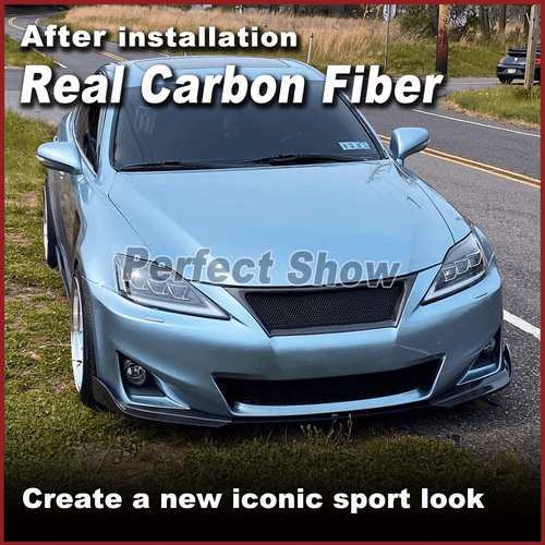 For LEXUS IS250 IS300 Sedan 11-12 REAL Carbon Front Bumper Lip Spoiler Splitter  - Picture 3 of 12