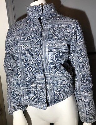 Billabong Women s Small 100% Cotton Jacket Paisley Cordoroy Surf Quilted Roxy