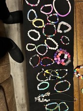 kids emoji bracelet beaded emoji beads yellow smiley face stretch stretchy