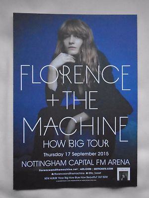 FLORENCE + THE MACHINE Live Event ''How Big'' Tour UK 2015 Promotional tour flyer