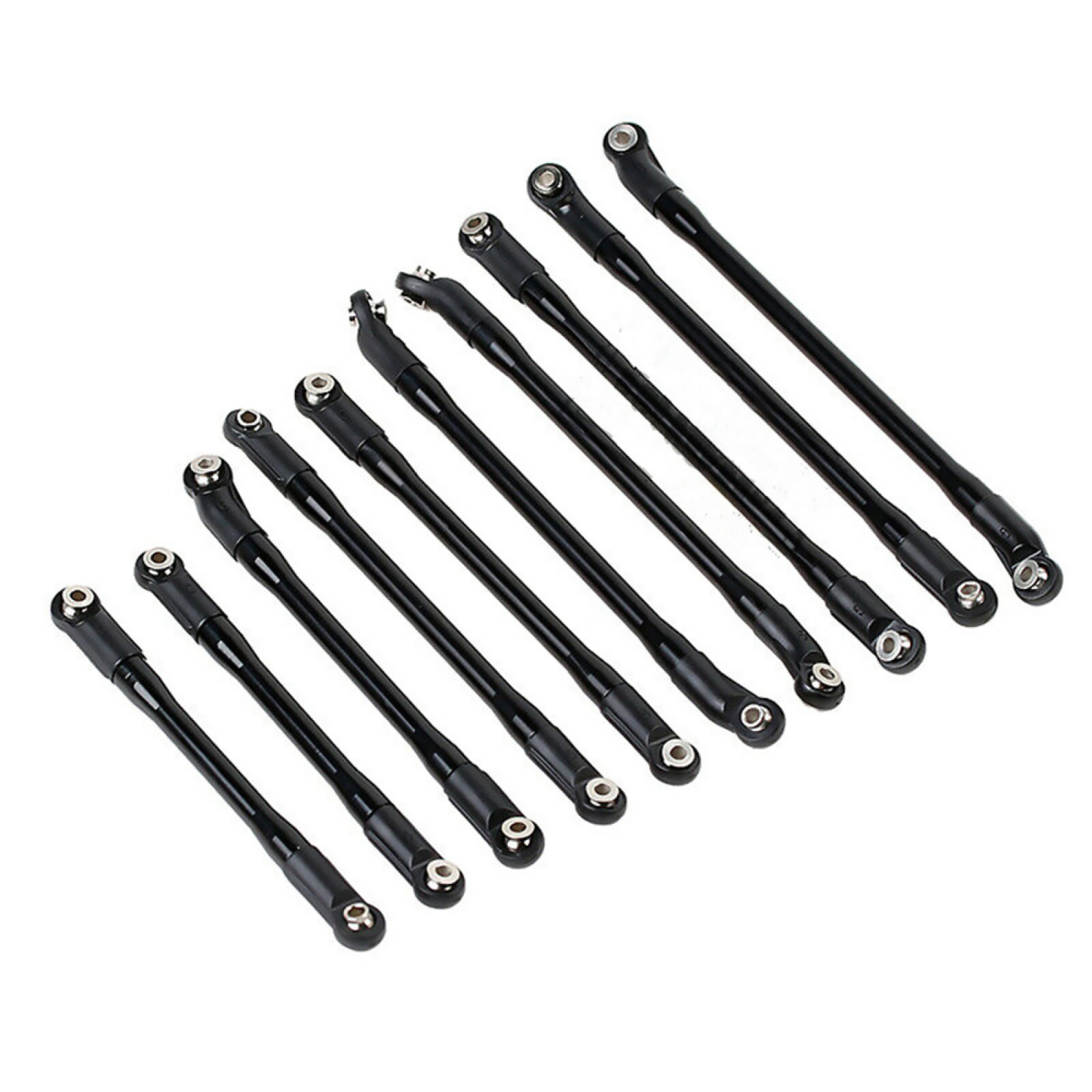 10Pack Black Metal Rod Linkage for Axial SCX10 II 90046 1/10 RC Crawler Upgrade