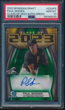 PSA 10 PAUL SKENES AUTO Class of 2023 Bowman Chrome GREEN REFRACTOR/99 GEM MINT
