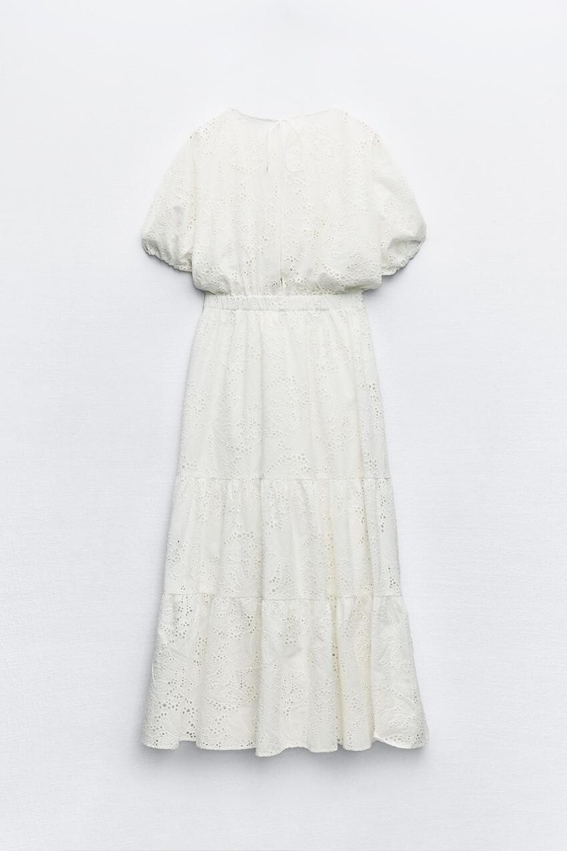 zara white peplum dress Zara - Romantic Panel Dress - White - 13-14 Years (64,6 Inches)