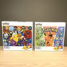 New! Lot of 3: Pokemon Pikachu Charizard Lugia Puzzle 100 Pcs Buffalo Games  NIB