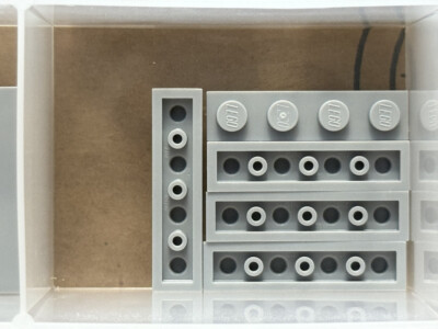 LEGO Parts - Light Bluish Gray Plate 1 x 4 - No 3710 - QTY 5