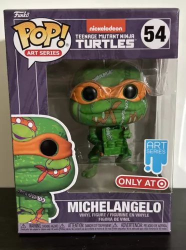 Funko POP! Art Series Michelangelo TMNT Target Exclusive Nickelodeon #54