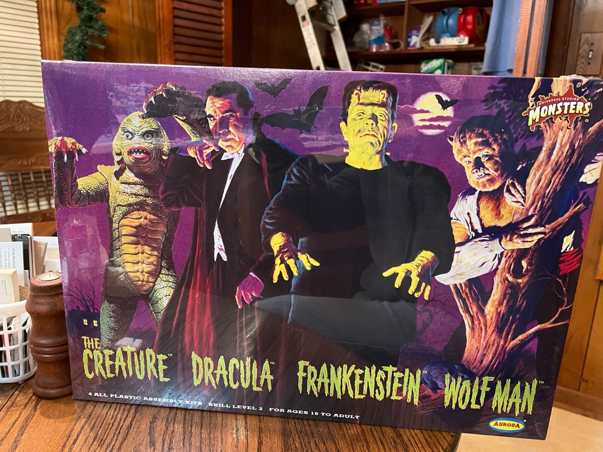 Monsters Frightening 4 Pack Aurora 2000 Universal Model Kits #7508