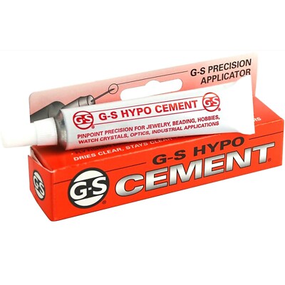 G-S Hypo Cement Jewelry Glue with Precision Applicator, 9ml (1/3 Fl oz.)