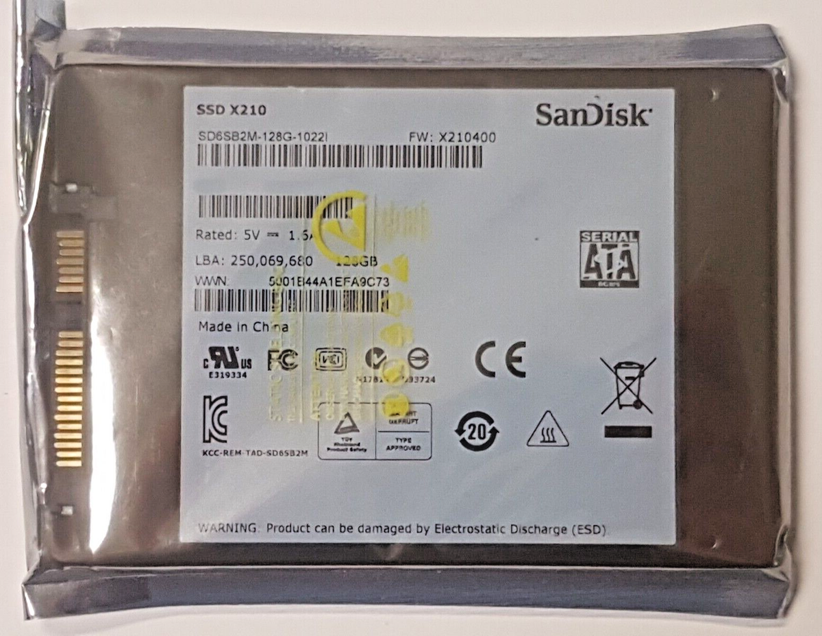128GB SATA SanDisk SSD X210 SD6SB2M-128G-1022I 2D-NAND MLC 2.5