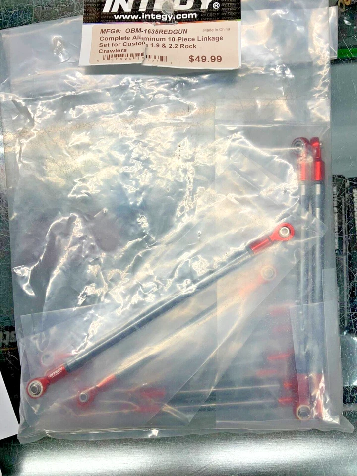 Integy OBM-1635REDGUN Juego Completo de Enlace de Aluminio de 10 Piezas para Personalizado 1.9 y 2.2 Foto 3 de 3