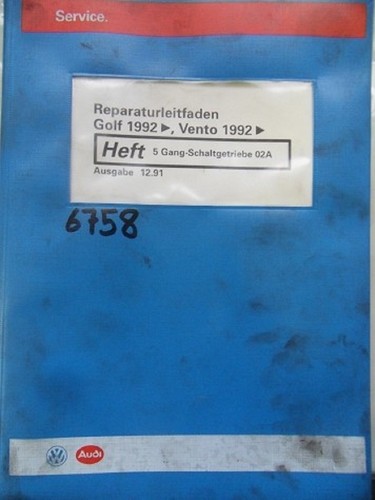 Werkstattbuch Reparaturleitfaden VW Golf Vento 5 Gang-Schaltgetriebe #6758