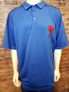 Majestic Genuine Merchandise SS Polo Shirt Philadelphia Phillies Blue Mens 4XT | eBay